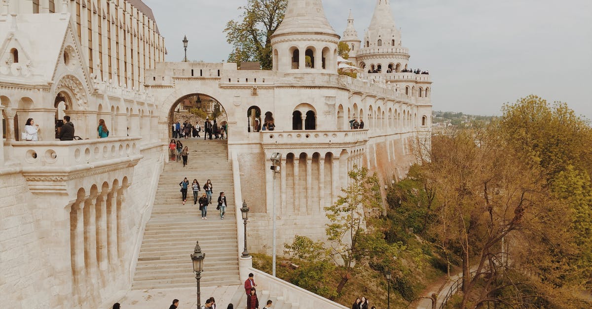 Bratislava (airport) to Budapest - Tourists at a Castle