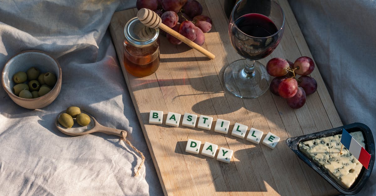 Bringing cheese to Canada from France - Scrabble Tiles on Wooden Board