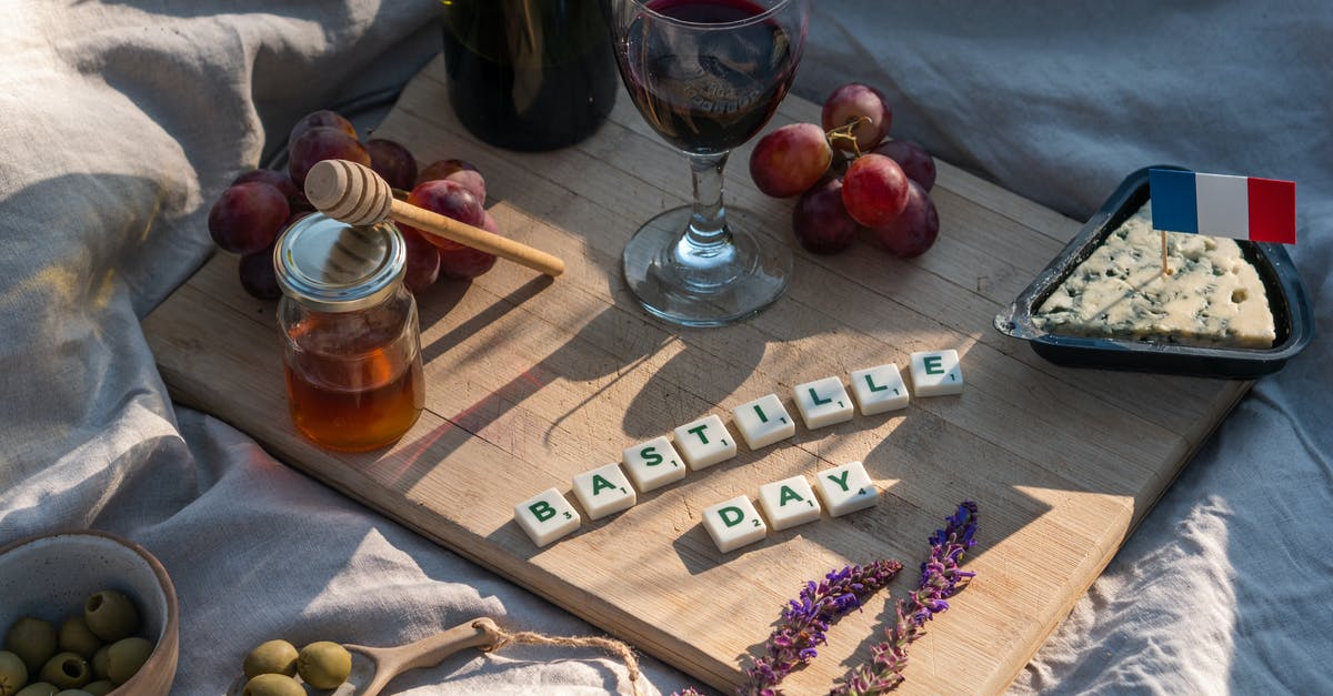 Bringing cheese to Canada from France - High Angle Shot of Letter Tiles on Wooden Board