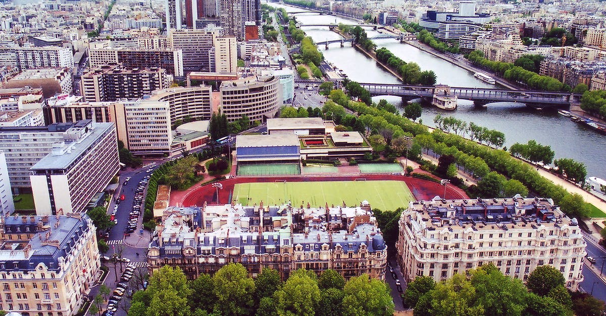 Bus 42 in Paris - Aerial View of City Buildings