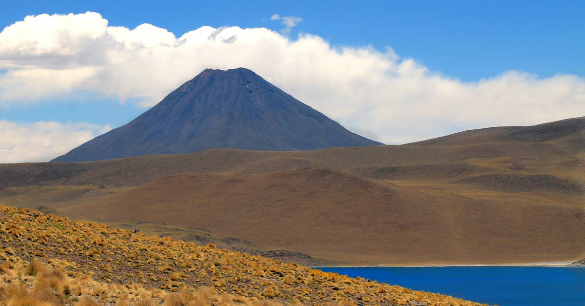 Bus from San Pedro de Atacama to Antofagasta, Chile? - A Volcano Under Blue Sky in Calama, Anfotagasta, Chile