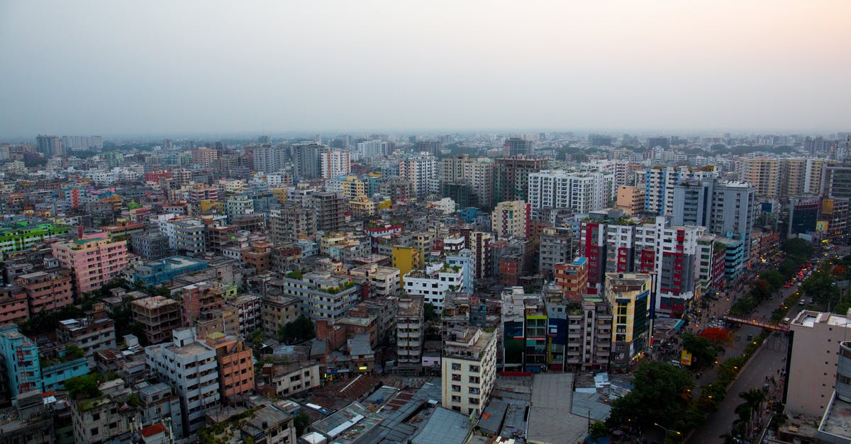 Business visa to Bangladesh for a Canadian citizen residing in the UK - Aerial Photography of City