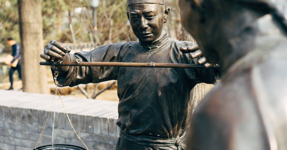 Buy map in Beijing - Statue of a Man Engaged in Business 