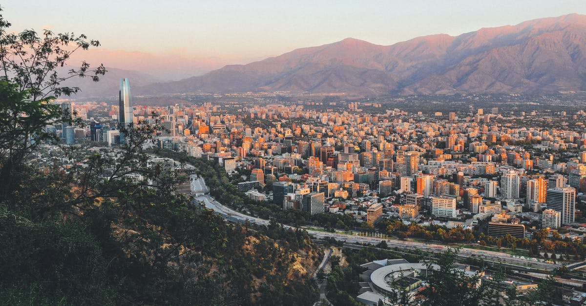 Camping between Puerto Montt and Santiago in Chile? - Aerial Photography of City Near Mountain