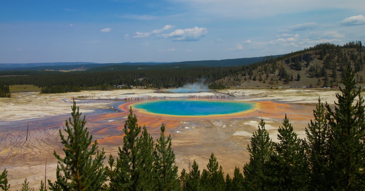 Camping facilities in Yellowstone and Grand Teton in July - Hot Springs in Wyoming Yellowstone Park