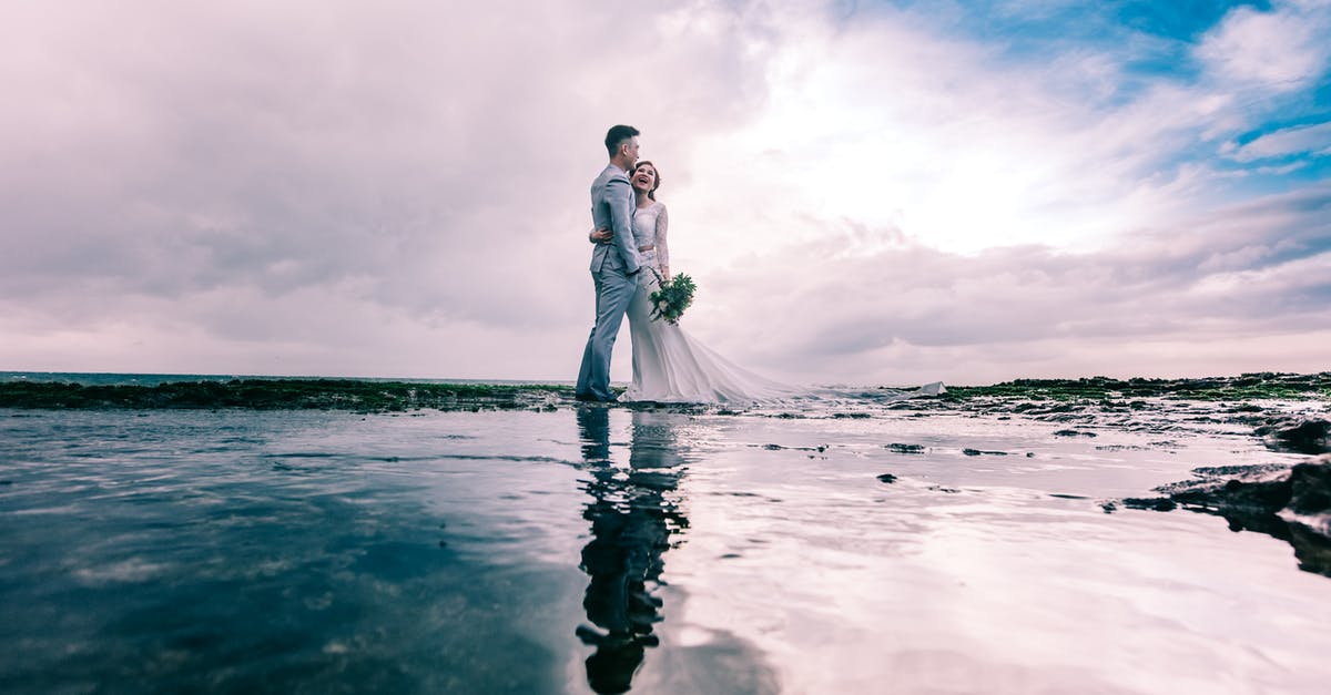 Can a transnational marriage be performed over international waters? - Man in Gray Dress Suit Jacket Embraces Woman Wearing Wedding Gown