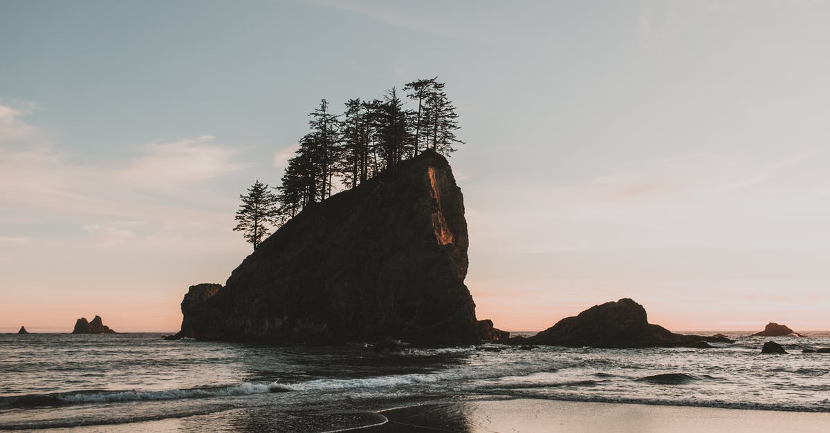 Can a Washington resident travel with a firearm to Alaska? - Silhouette of Rock Formation on Seashore