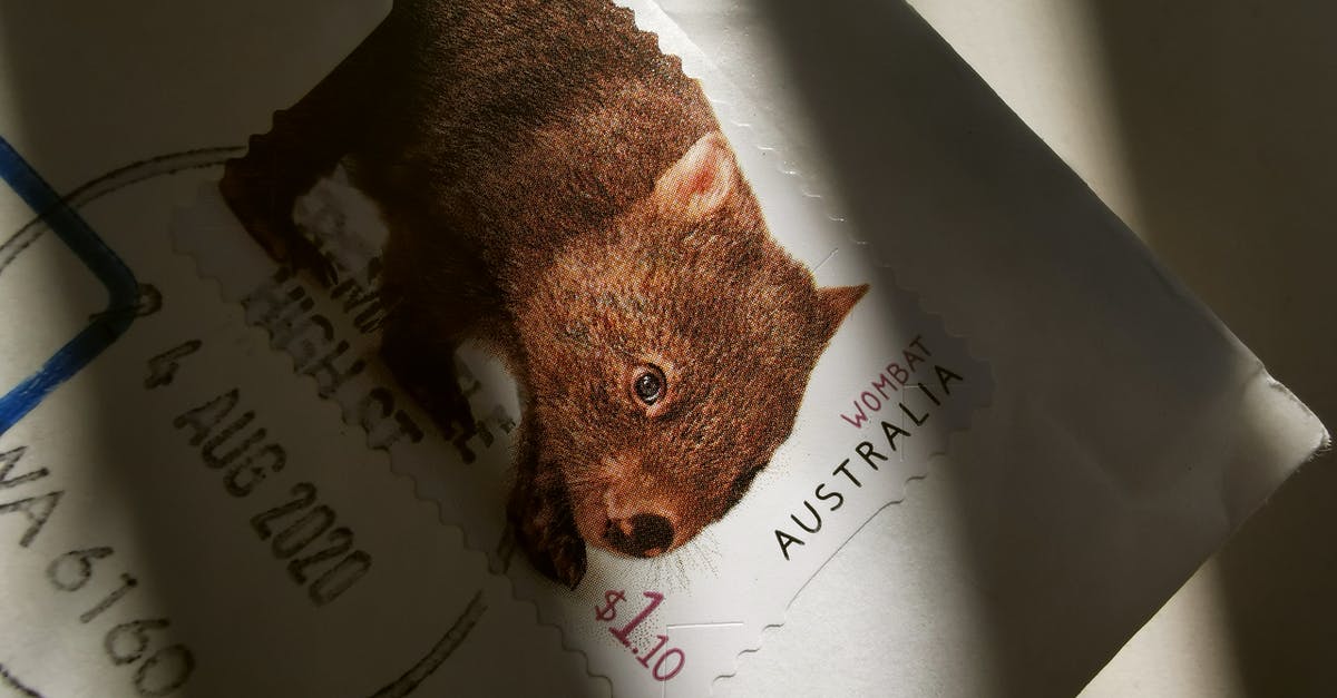 Can an Australian re-enter Australia with an expired passport? - Envelope Stamp with Wombat 