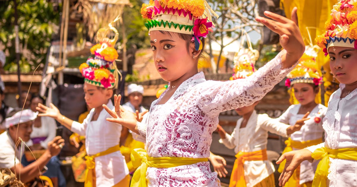 Can I avoid the Air Asia processing fee by buying a ticket in person? - Children Wearing Yellow and White Traditional Costumes and Dancing