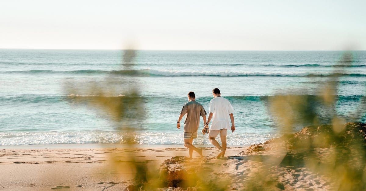 Can I bring an inkjet printer in my carry-on? - Man and Woman Walking on Seashore