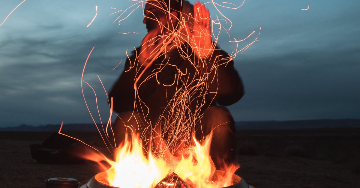 Can I bring methylated spirits camping fuel into Russia? - Man Sitting Facing Fire in Pot during Night