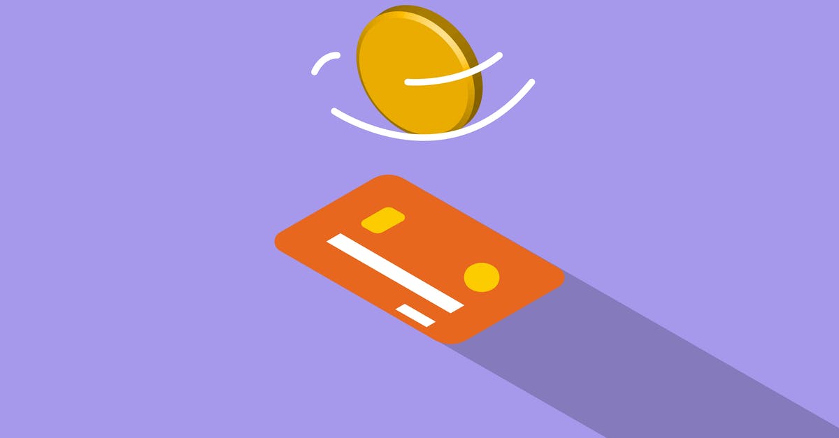 Can I convince embassies to accept my overpaid credit card as a proof of funds? - Creative graphic illustration of golden coin spinning above credit card on violet background