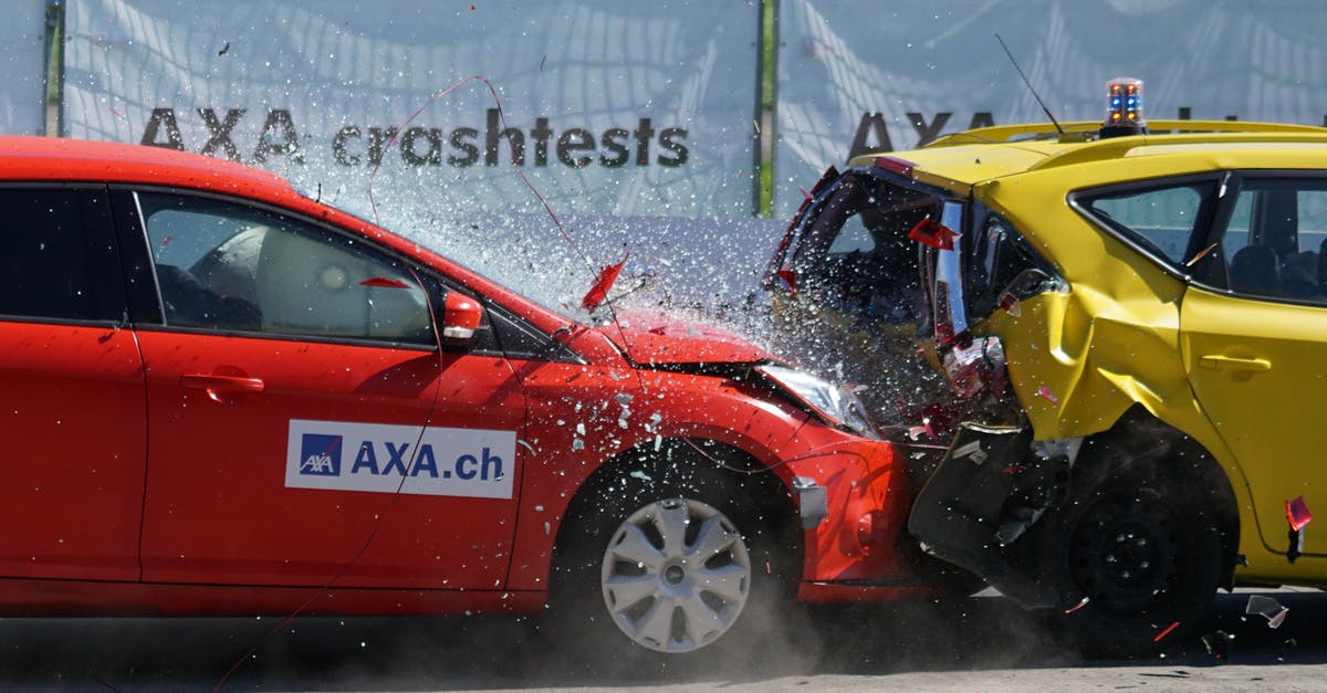 Can I drive in Europe after passing test on provisional license - Red and Yellow Hatchback Axa Crash Tests