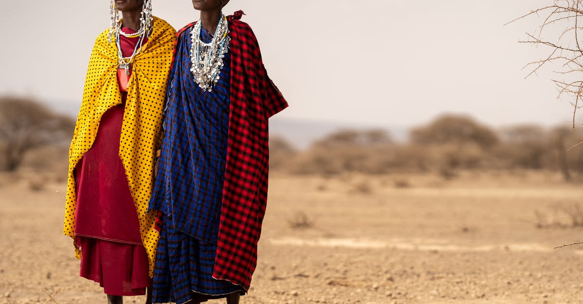 Can I enter Kenya and Tanzania multiple times on single-entry visas? - People Wearing Checkered Tribal Clothes Standing on the Desert