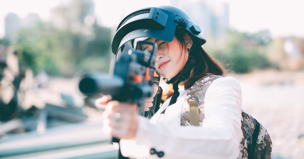 Can I import a replica gun in the UAE? - Woman in White Long Sleeve Shirt Holding Black Camera