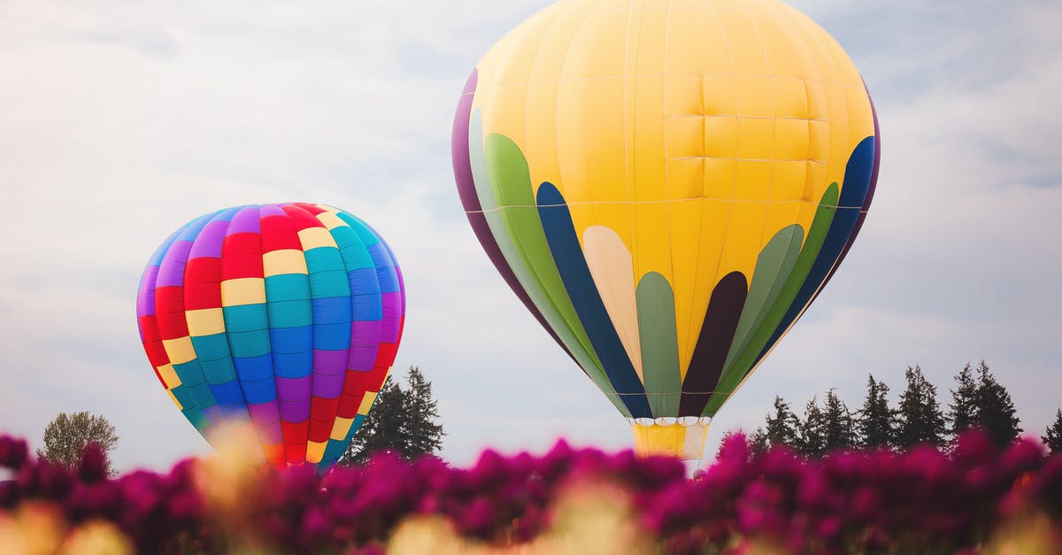 Can I take balloons on a flight? - Two Assorted Color Hot Air Balloons