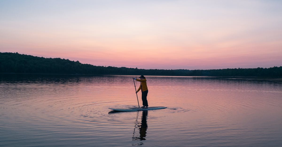 Can I travel on a stand-up paddle boarding near Tbilisi? - Man Riding Board on Middle of Body of Water