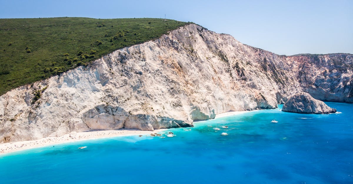 Can I travel to Greece if I've overstayed my trip in Romania? - Picturesque turquoise sea washing sandy beach surrounded by white rocky cliff