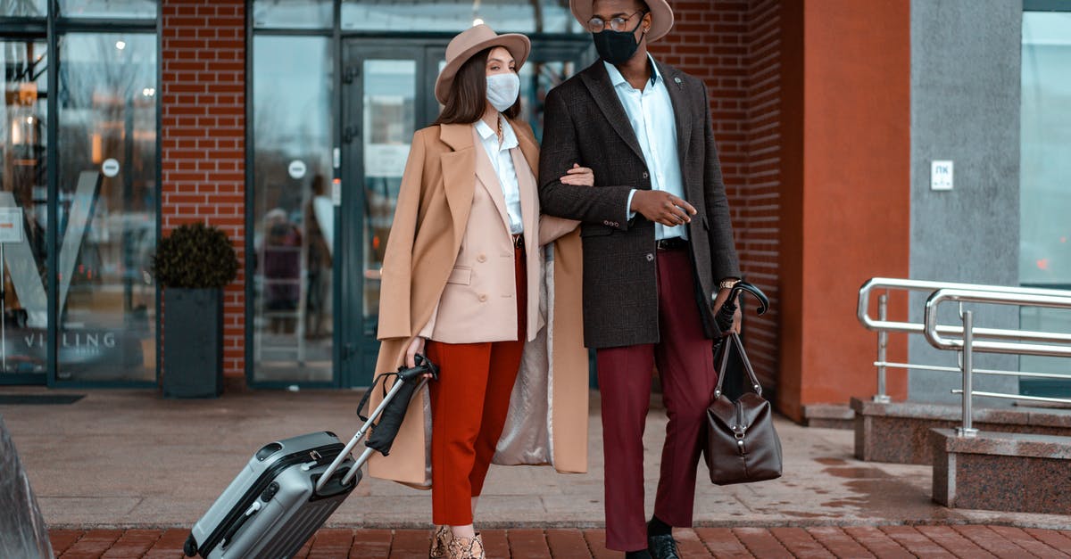 Can I travel with a suitcase full of condoms? - Couple Standing Outside of the Hotel