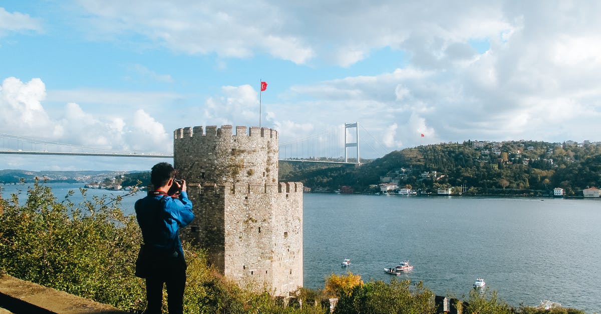 Can photographs be taken in Istanbul as of August/September 2016? - A Person Taking a Picture of the Rumeli Fortress in Istanbul