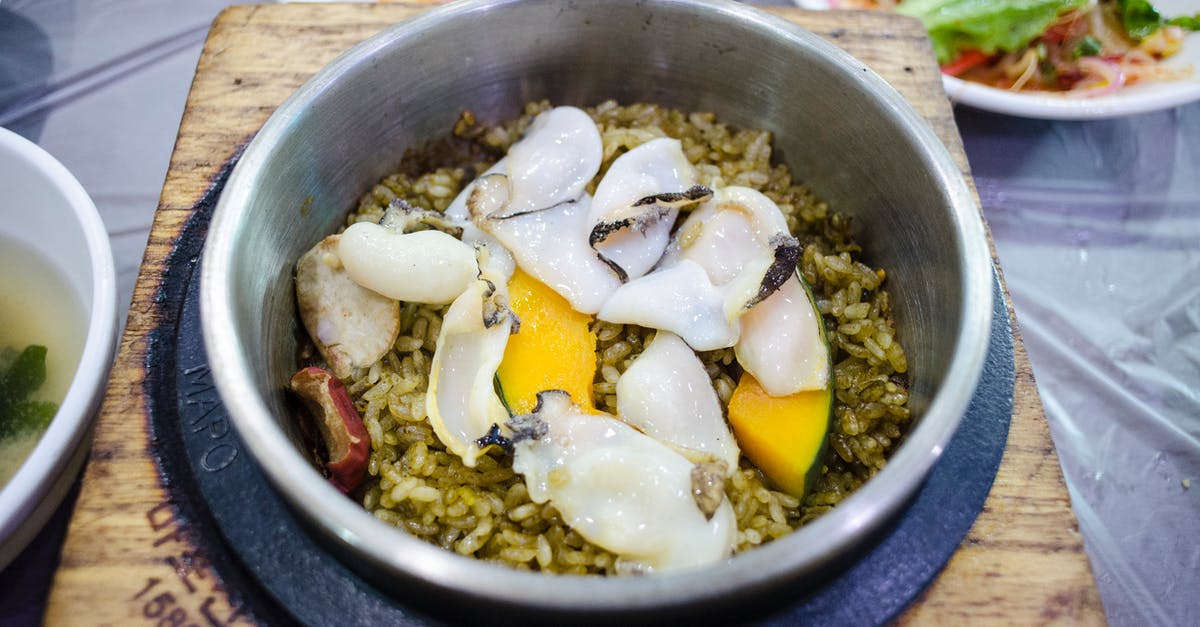 Can rice be brought into Hawaii? - Close-up of Abalone Rice Hot Pot