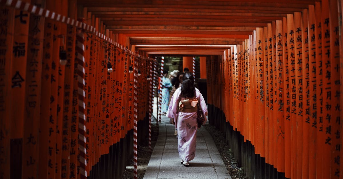 Can tourists meet mikos (Japanese Shinto shrine priestesses)? - Woman Walking in Torii Gates