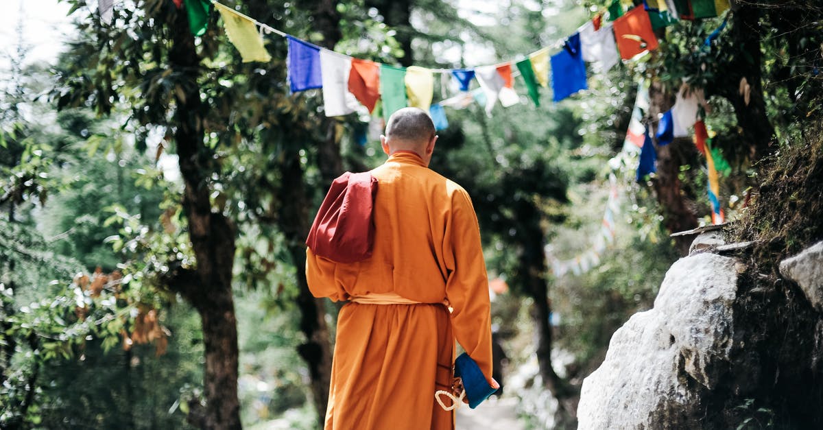 Can travellers see Buddhist temples in Saudi Arabia? - Monk Walking Near Buntings during Day