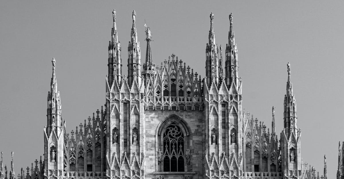 Can you see Putin in Duomo di Milano? - Grayscale Photography of Cathedral