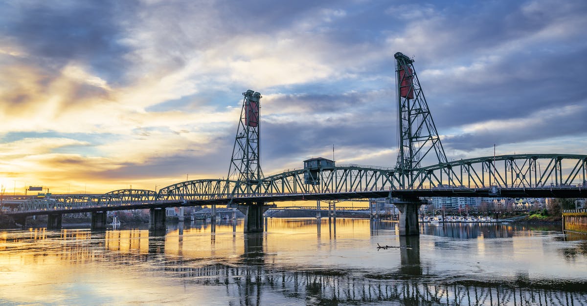 Can you sightsee in Portland, Oregon without a car? - Truss bridge over river under sundown sky