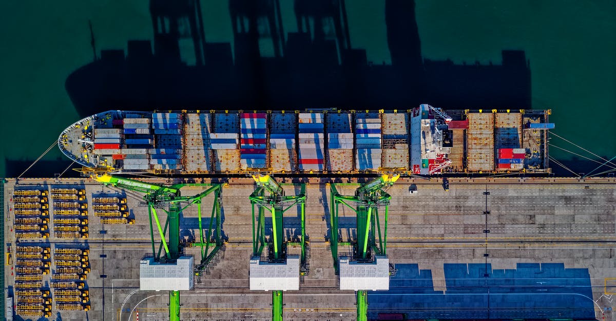 Canadian customs exception: shipping? - Aerial View of Cargo Ship