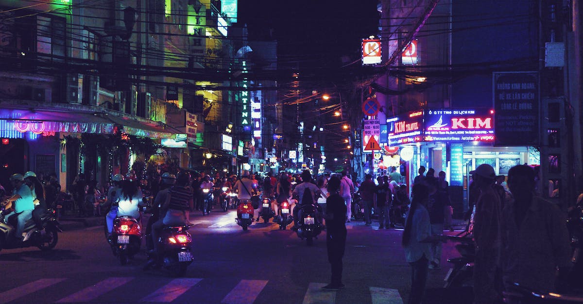 Central Asia in 2012: Tajikistan or Kyrgyzstan? - Crowded city street at night in Asian country