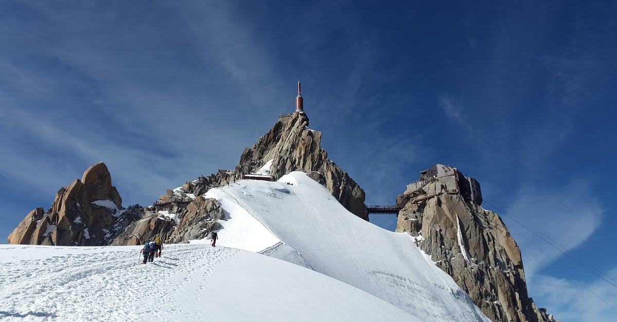 Chamonix - Mont Blanc - People Walking Toward Top of Mountain on Snow Covered Ground during Daytime