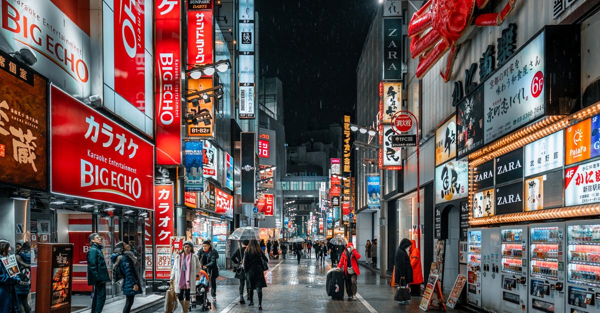 Changing airport in Tokyo - Neon Street