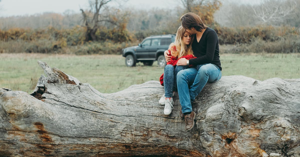 Cheap places to park a car in Barcelona? - Mother and Daughter Sitting on Tree Log