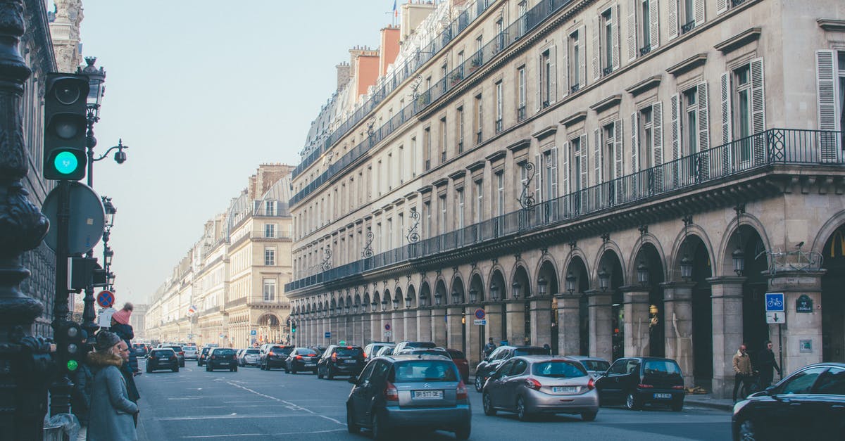 cheapest mode of transportation between Ghent and Paris - Vehicles on Road Beside Buildings