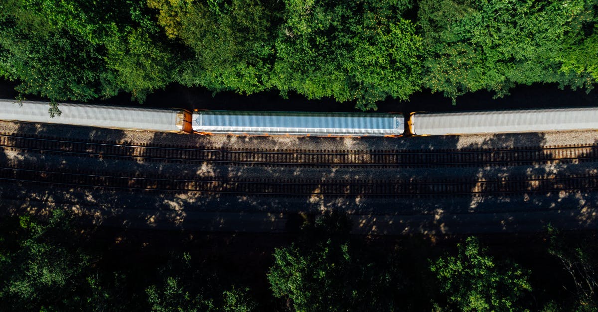 Cheapest train travel from Innsbruck to Munich via Mittenwald - Top View Photo of Train Surrounded by Trees