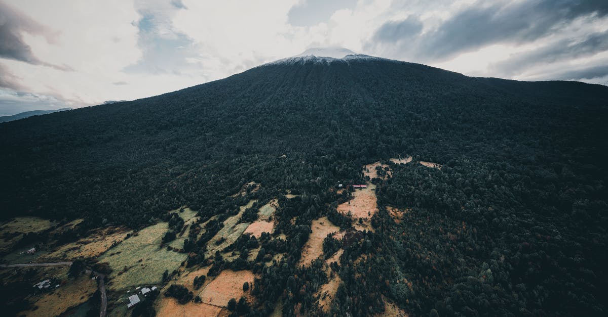 Chile Tourist Visa - An Aerial Photo of the Hornopiren Volcano in Los Lagos, Chile