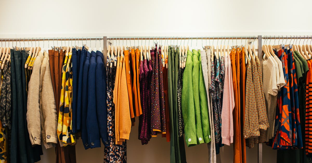 China/Mongolia/Russia by rail with different passports - Multicolored clothes hanging on rack