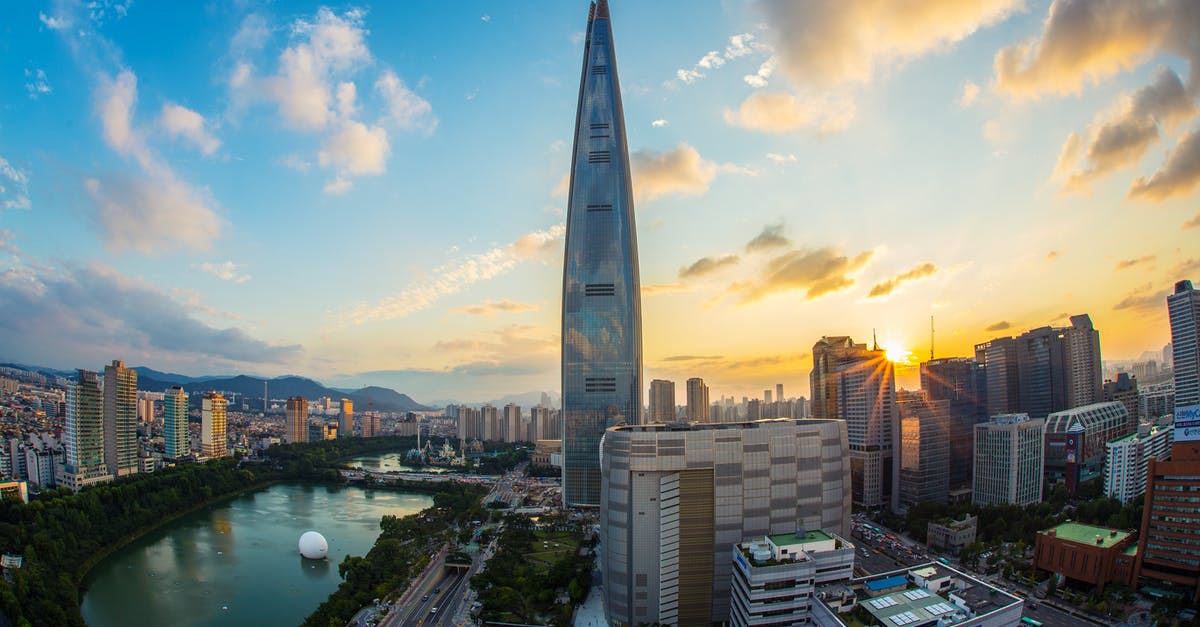 Chinatown in Seoul - Buildings and Body of Water during Golden Hour