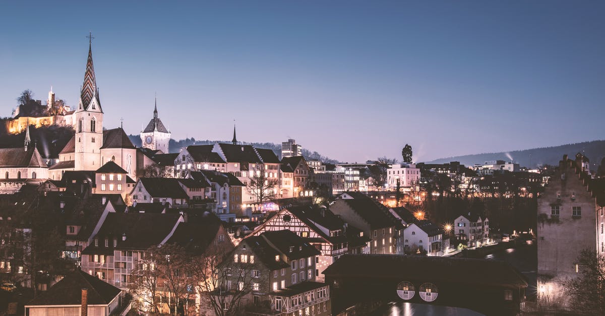 Christmas Market, Baden Baden, Germany - Aerial Photography of City With River