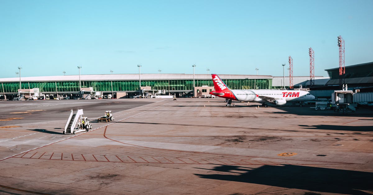 Clearing airport security 35 minutes before flight - White and Red Airplane on Airport