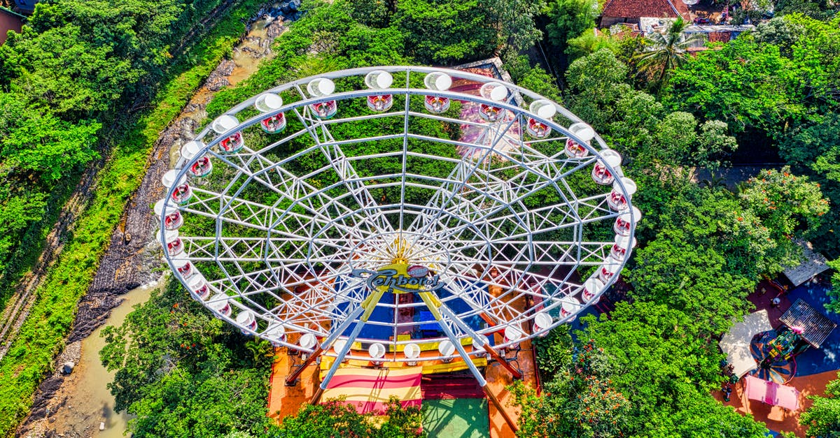 Closest rollercoaster/amusement park from Prague? - Aerial Photography of White Ferris Wheel