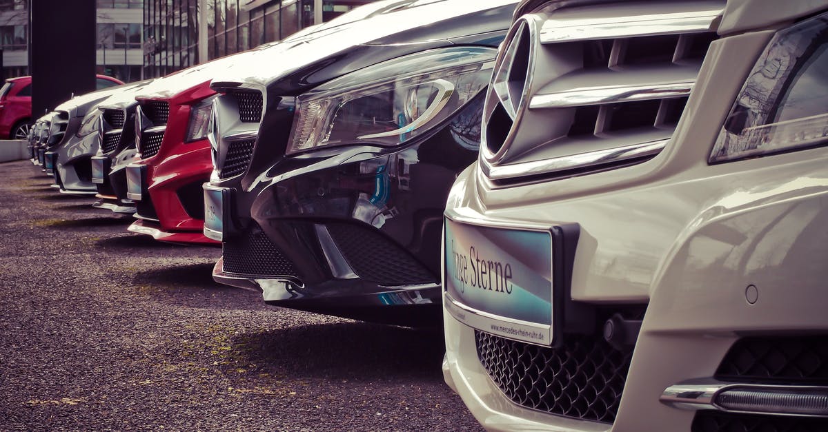 Crashing a rental car abroad - Mercedes Benz Parked in a Row