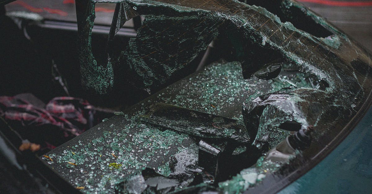 Crashing a rental car abroad - A Broken Windshield of a Car