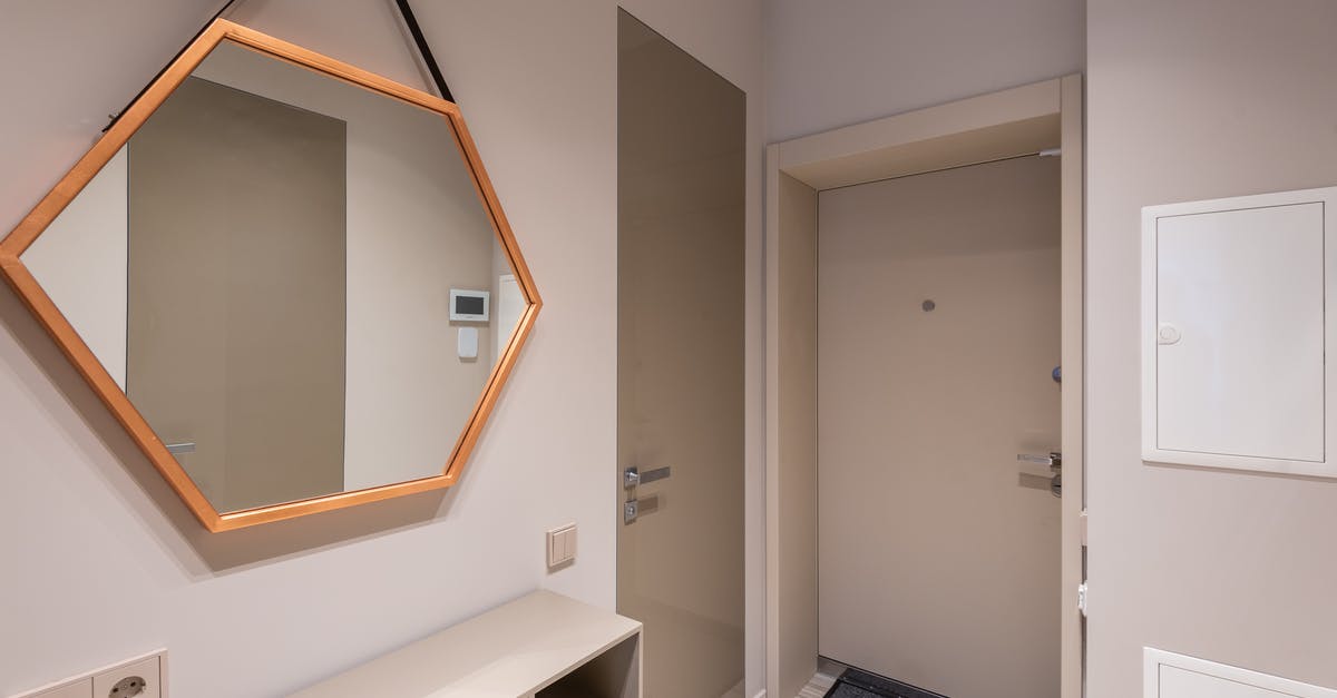 Croatia entry with new Schengen visa [duplicate] - Modern apartment hallway with creative mirror