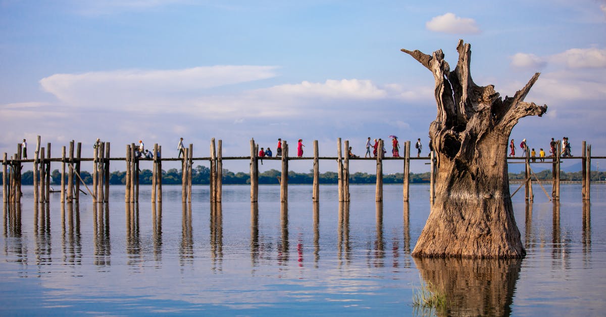 Crossing border from India to Myanmar - U Bein Bridge in Myanmar