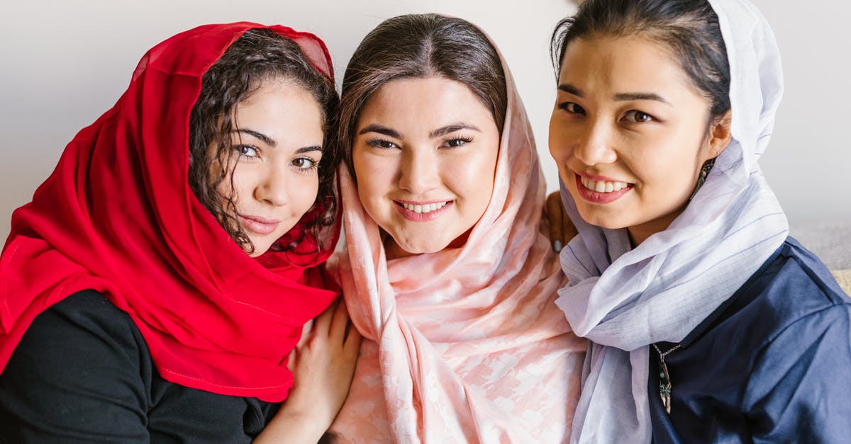 Crossing countries in Georgia, Azerbaijan, Armenia and Iran - Three Women in Hijab Posing For Photo