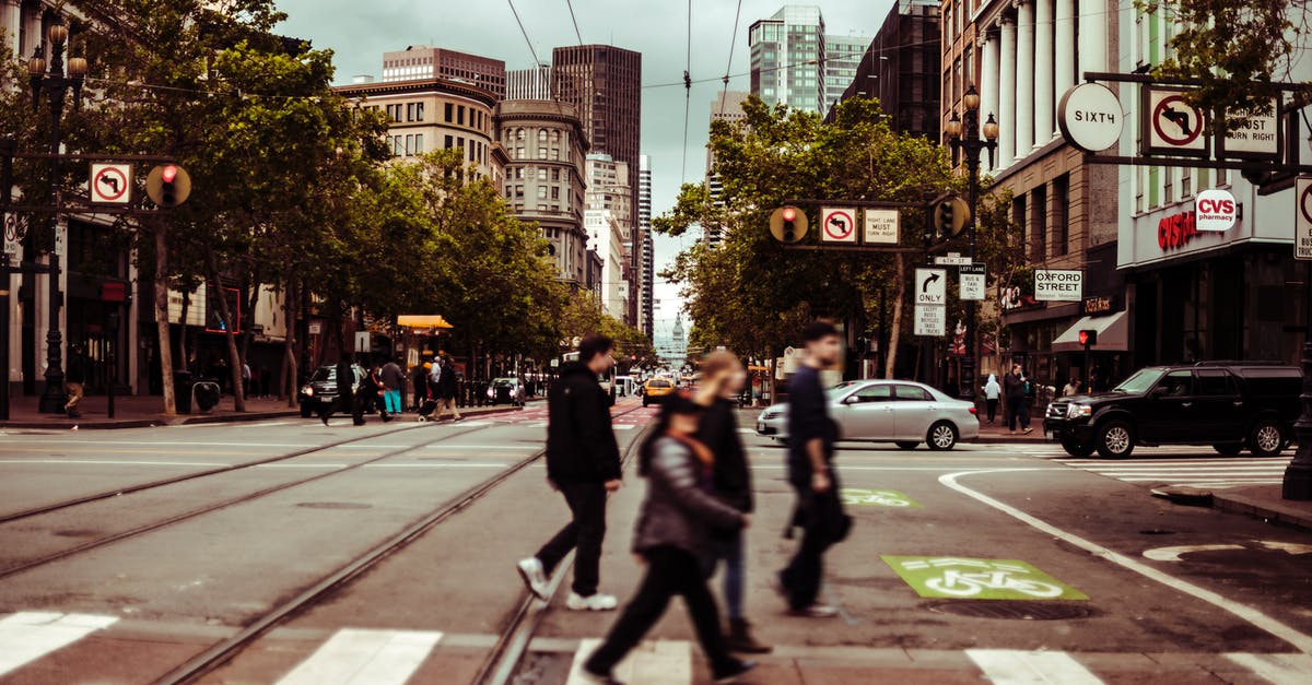 Crossing into the US as an Irish tourist in Mexico - Several People Crossing the Road