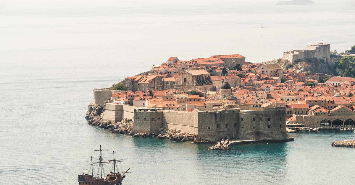 Crossing sea border between Montenegro and Croatia - Brown Sailing Ship Near Building