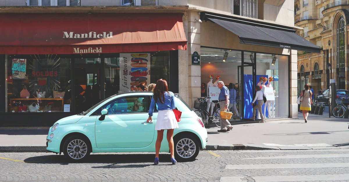 Crossing the Austria-Czech border in a hire car - Teal 3-door Hatchback